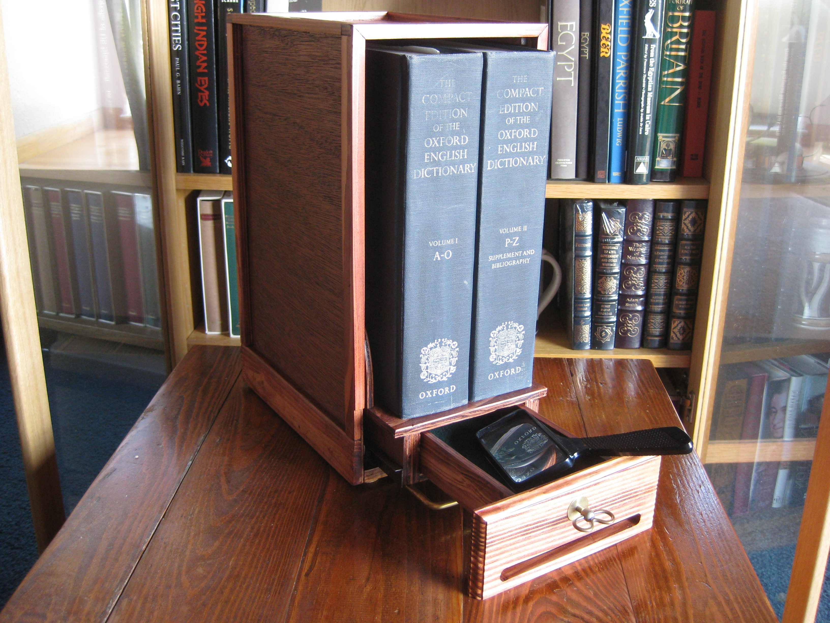 Oxford English Dictionary slipcase with magnifier drawer